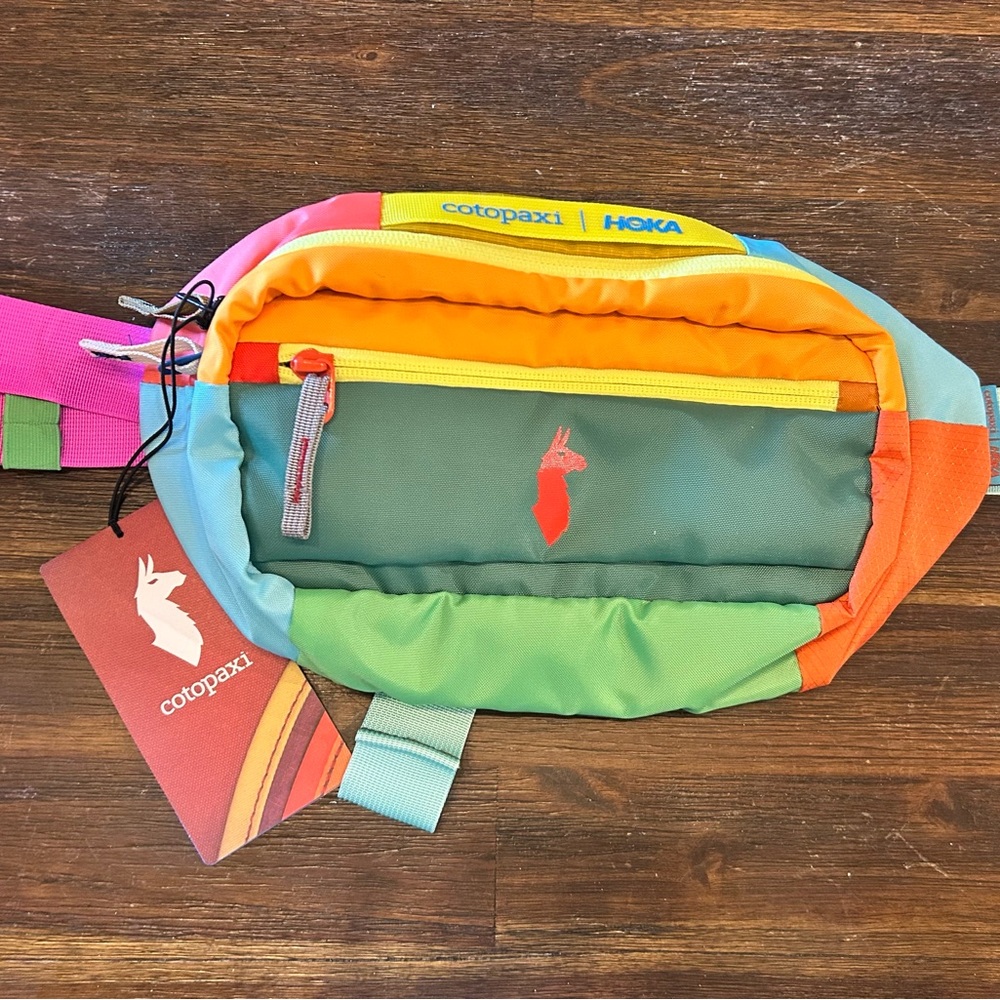 Cotopaxi Kapai 3L Hip Pack partnered with Hoka- Multicolor